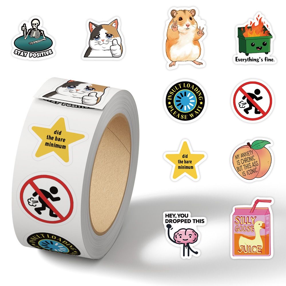 Kids Toys Laptop - 500 pegatinas divertidas de memes emocionales