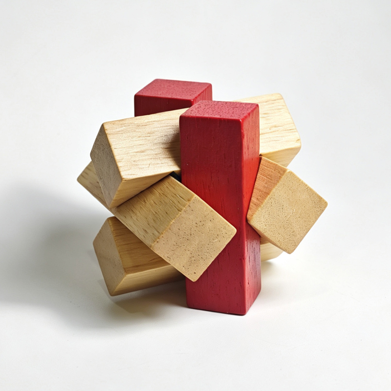 Wooden Puzzle Kids - Rompecabezas de Nudos para Adultos y
