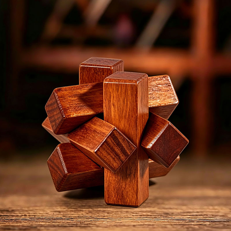 Wooden Puzzle Kids - Rompecabezas de madera con nudos, entrenamiento