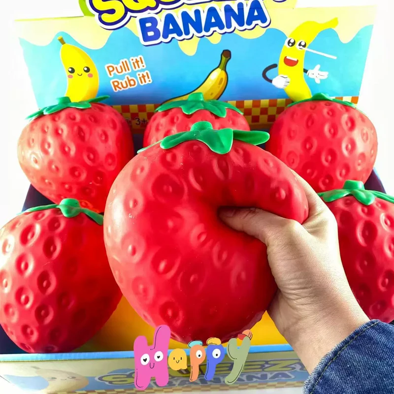 Kids Toys Return Gift - Juguete Antiestrés de Fresa Súper Jumbo