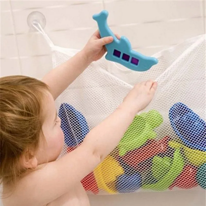 Kids Toys Basket - Bolsa de baño de malla para