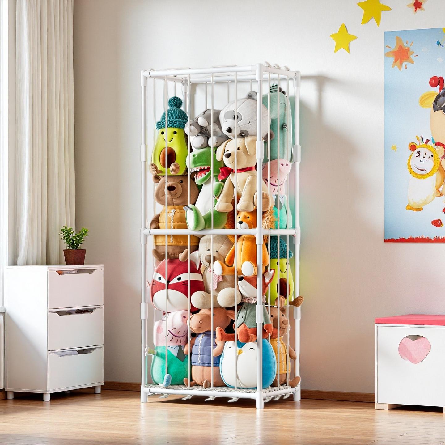 Kids Toys Animal - Organizador vertical para peluches con temática