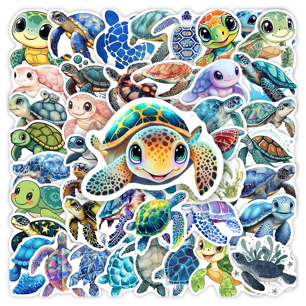 Kids Toys Laptop - Pegatinas de tortuga marina de acuarela