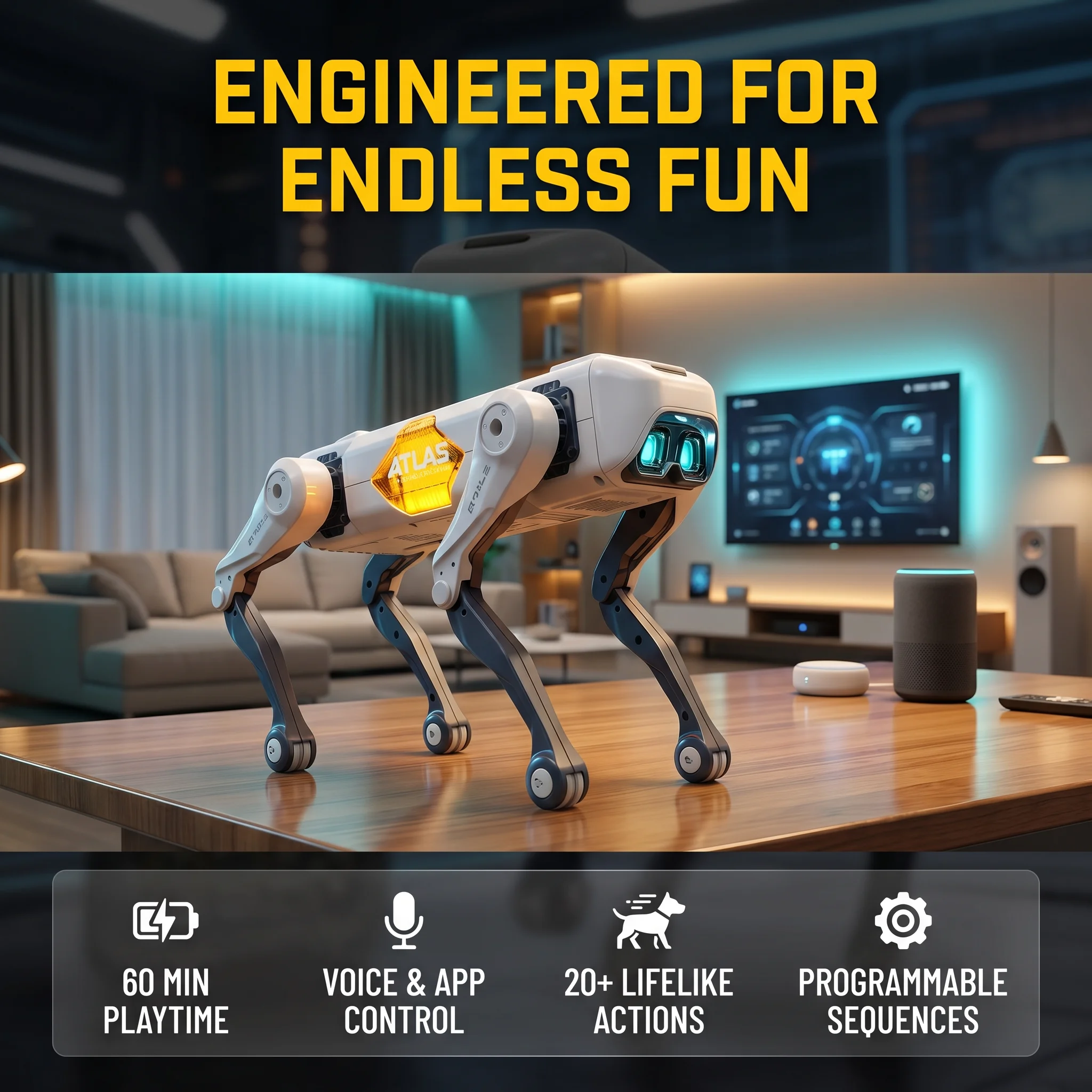 Kids Toys Animal - Perro Robot Inteligente con IA, Control