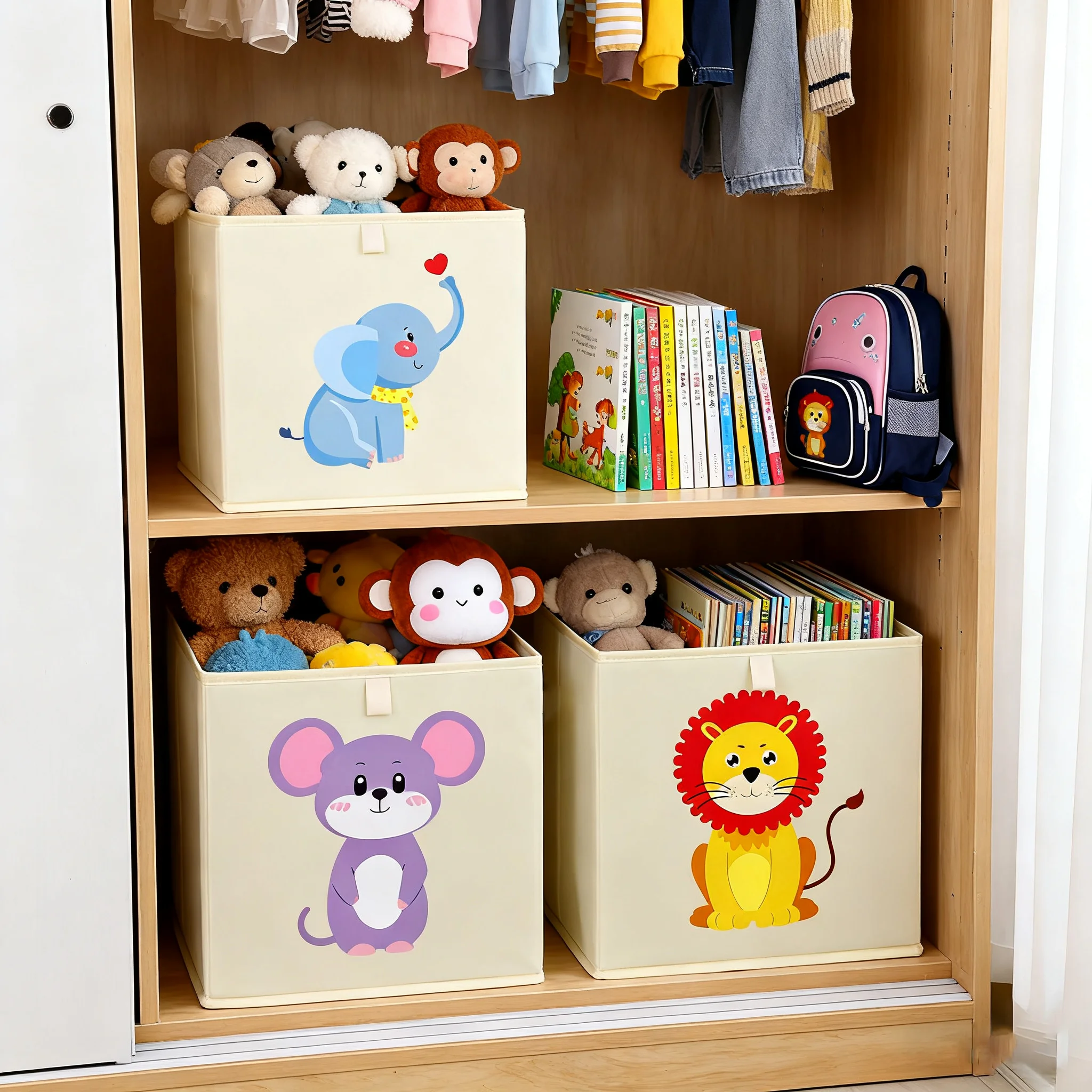 Kids Toys Basket - Cesta de Almacenamiento Infantil con Diseño