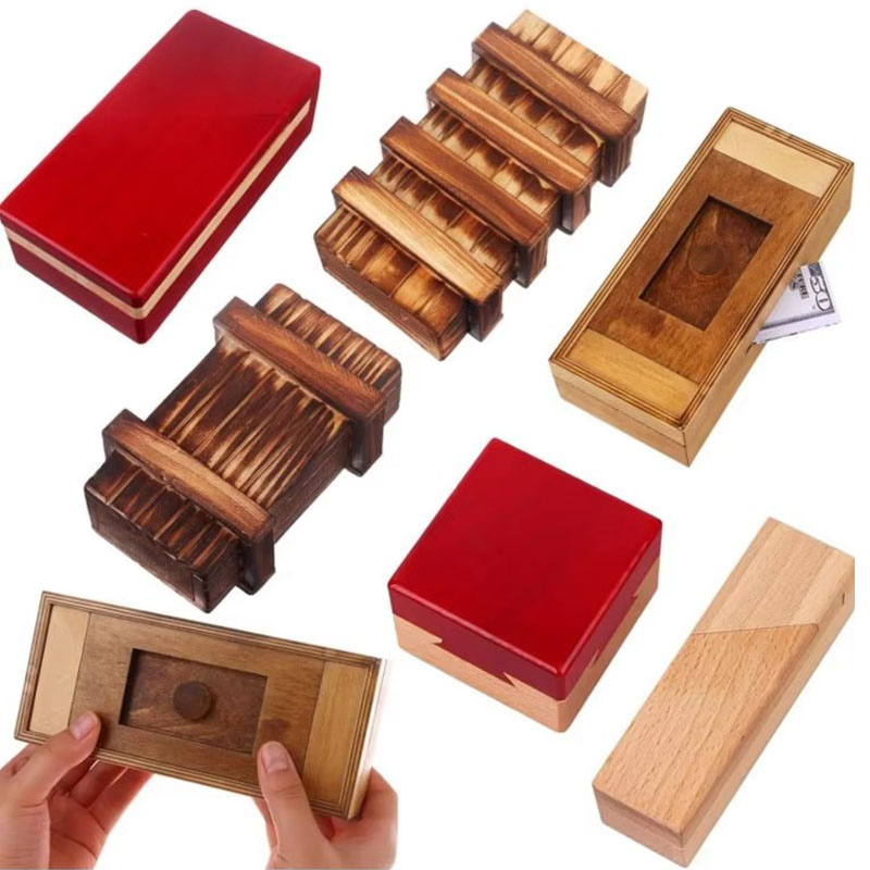 Wooden Puzzle Kids - Caja de rompecabezas de madera con