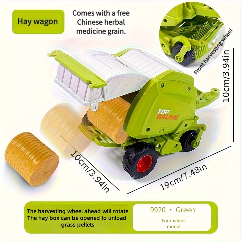 Tractor Agrícola Inercial 1:24 - Kids Toys Return Gift reseña y precio