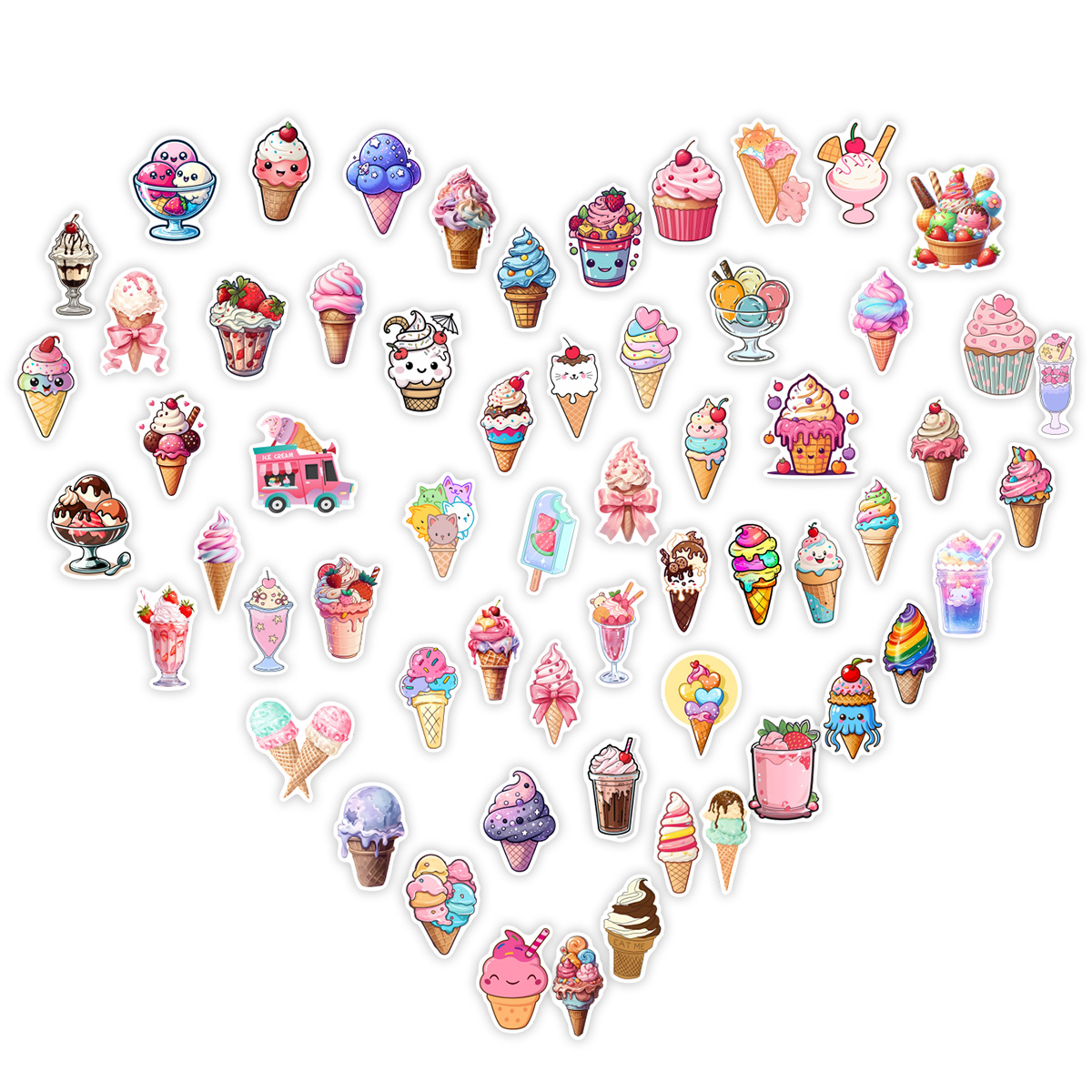 Pegatinas de helado de verano, - Kids Toys Laptop reseña y precio