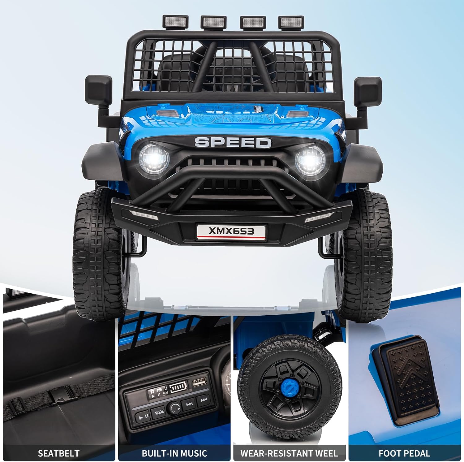 Jeep Eléctrico Monoplaza para  - Kids Toys Jeep reseña y precio