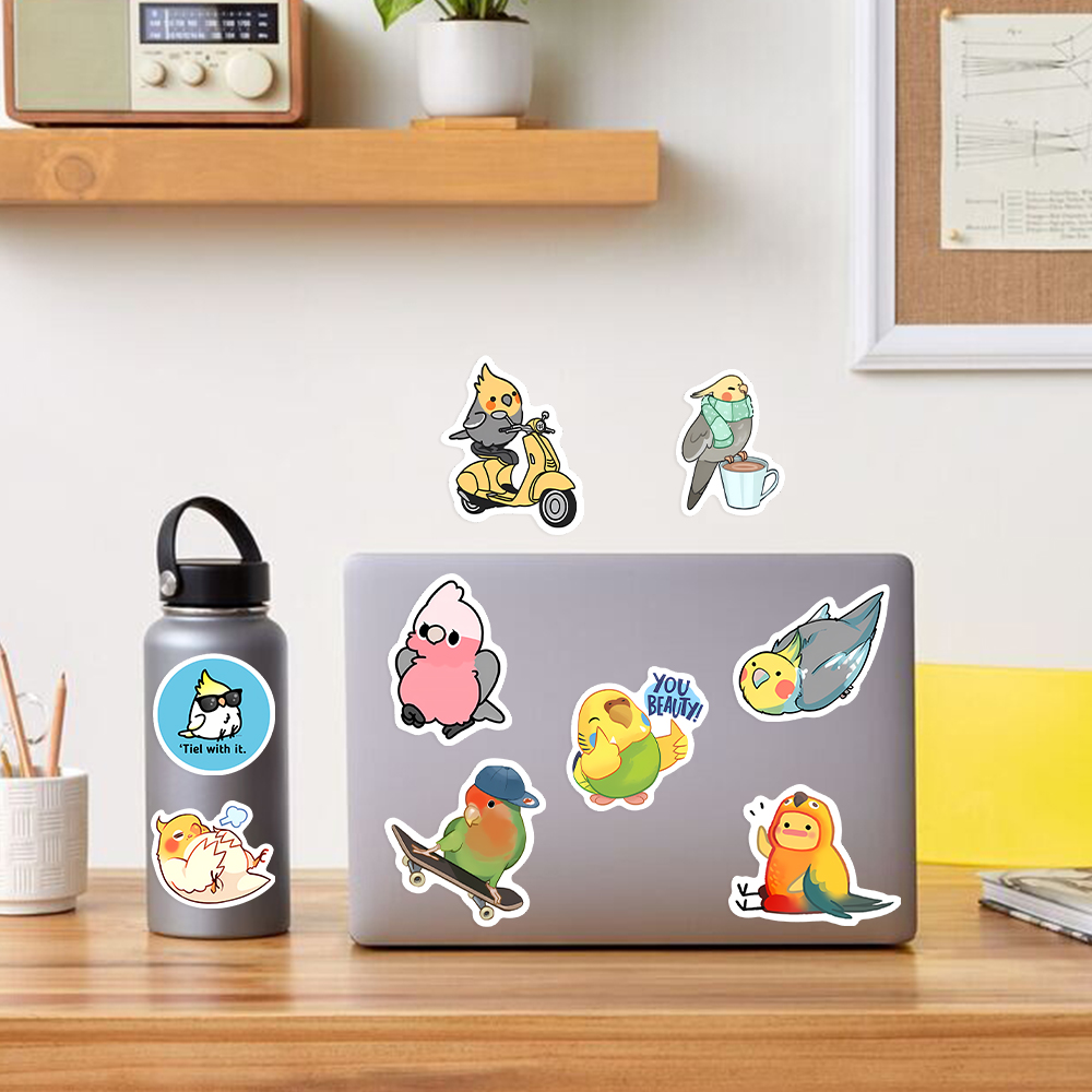 Pegatinas de loros de dibujos  - Kids Toys Laptop reseña y precio