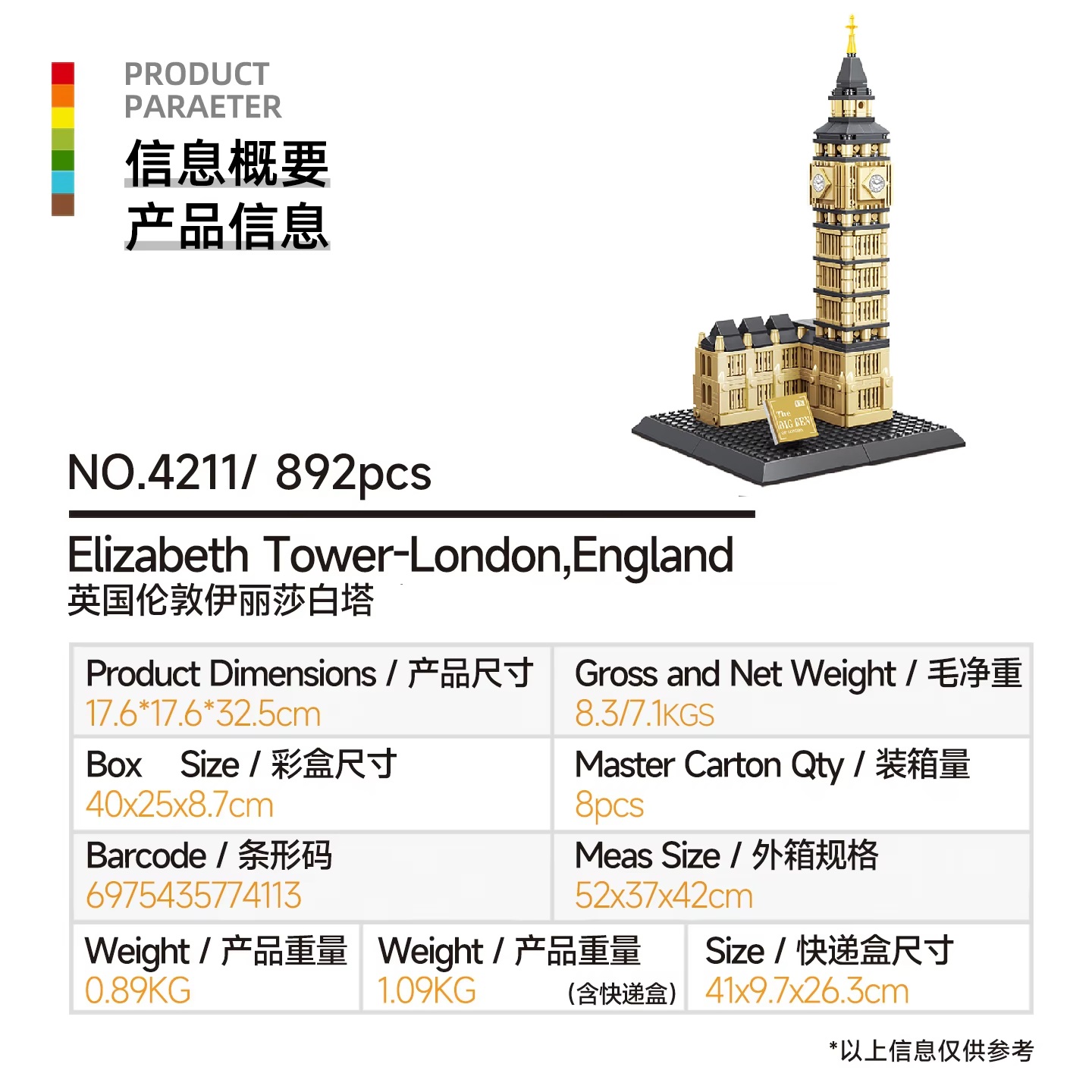 892 piezas de bloques de const - Kids Toys London reseña y precio